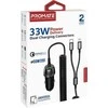 „Promate PowerDrive-33PDCI“ automobilinis įkroviklis 33 W / USB-C / „Lightning“