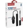 „Promate PowerDrive-33PDI“ automobilinis įkroviklis 33 W / „Lightning“ + USB-C