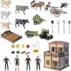 ProNice Rinkinys FARMA Figūrėlės ROLNIKÓW I GOSPOSIA NAMELIS NARZĘDZIA ROLNICZE ZAGRODA