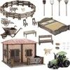 ProNice SET FARM RANCH ŪKIO NAMAS ŪKININKAS GYVŪNAI ŪKIO TRAKTORIUS