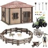 ProNice SET FARM RANCH ŪKIO NAMAS ŪKININKAS GYVŪNAI ŪKIO TRAKTORIUS