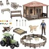 Maksik ProNice SET FARM RANCH ŪKIO NAMAS ŪKININKAS GYVŪNAI ŪKIO TRAKTORIUS