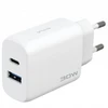 Proove 230 V 30 W sieninis įkroviklis, skirtas USB-C USB Type-C + USB laidas 1 m, 60 W, USB-C / Wcsp23011002 / Silicone Power 2 / Baltas