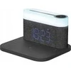 Proove 3-in-1 naktinis prie lovos šviestuvas + Alarm clock Day &amp; Night LED 1200mAh 3W belaidis įkroviklis 15W pilkos spalvos