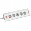 Proove Viršįtampių apsaugos maitinimo laido prailgintuvas 5xac 2xusb 2xusb-c 1.6m / Psps25002202 / Prizmės lizdo maitinimo laidas