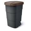 Šiukšlių dėžė Prosperplast Wheeler, 90L, rudos/pilkos spalvos