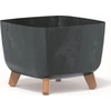 Prosperplast Kvadratinė vazonė GRACIA SQUARE BETON EFFECT DGQL300E-S433, Spalva Antracitas, Prosperplast, Matmenys 29x29x22 cm
