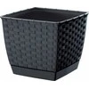 Prosperplast Dekoratyvinis gėlių vazonas Ratolla Square D25cm/H22cm antracito sp.