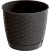 Prosperplast Dekoratyvinis gėlių vazonas Ratolla Round D25cm/H21.9cm tamsiai rudas