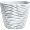 Prosperplast Dekoratyvinis gėlių vazonas Splofy D18.7cm H15.8cm plastikinis/baltas