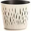 Prosperplast SANDY ROUND gėlių vazonas - kreminė skersmuo 22 cm