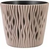 Vazonas su įdėklu D160*H138 mm 1.7L mocca SANDY ROUND Prosperplast