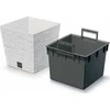 Prosperplast Pot su plastiko įdėklas balta FurU aikštė 29.5 cm