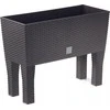 Prosperplast Lauko plastikinis vazonas RATO CASE HIGH, su kojelėmis, rudos sp., 60 x 25 x 46 cm