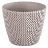 Prosperplast Dekoratyvinis gėlių vazonas Splofy D25.9cm H22cm plastik./švies.rudas
