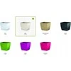 Prosperplast Dekoratyvinis gėlių vazonas su padėklu Coubi Square P 24x24x22cm plast./kreminės sp.