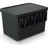 Prosperplast KEDEN SYSTEMA WASTE BIN 4x10L - Juodas RECYCLING | Sourcing