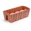 Prosperplast Plastikinis balkono vazonas CROWN, rudos sp., 58 x 27,8 x 20,1 cm