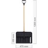 Prosperplast sniego kastuvas 47 ECO, juodas 47 cm