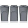 Prosperplast Sortibox rūšiavimo šiukšliadėžė 3 x 35 l, pilka (IKWB35S3-405U)