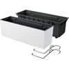 Prosperplast Urbi Case DUC600W gėlių vazonas su kabliukais, baltas