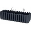 Balkono vazonas su automatiniu laistymu Prosperplast Boardee Fencycase W DDEF600W-S433, juodas