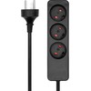 ProXtend Danish Power Strip 3-way 3 gniazda 10 m juoda (K3-KIT10B)