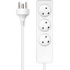 ProXtend Danish Power Strip 3 krypčių 3 gniazda 6 m balta (K3-K06W)