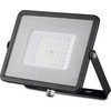 50W LED prožektorius V-TAC, 3000K (šiltai balta), IP65, juodu korpusu, SAMSUNG LED chip