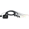 Aten | 2 prievadų USB 4K HDMI kabelis KVM jungiklis su nuotolinio prievado parinkikliu | CS22H-AT