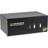 Inline Įmontuojamas darbalaukio KVM komutatorius – 2 prievadų – dviejų monitorių „DisplayPort 1.2“ – 4K – USB 2.0 – garsas