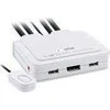 Inline Įmontuojamas komutatorius Įmontuojamas KVM komutatoriaus kabelis, 2 prievadų, „Displayport 1.2“, 4K, USB, garsas