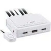 Inline Įmontuojamas komutatorius Įmontuojamas KVM komutatoriaus kabelis, 2 prievadų, HDMI, 4K, USB, garsas