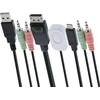 Przełącznik InLine® KVM Switch, 2-port, USB-C + DisplayPort to DisplayPort 1.2, 4K, with audio, integrated cable
