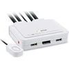 Przełącznik InLine® KVM Switch, 2-port, USB-C + DisplayPort to DisplayPort 1.2, 4K, with audio, integrated cable