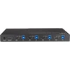 KVM Switch - LINDY 4 Prievadų HDMI 4K60, USB 3.0 ir Garso KVM Switch, Juodas