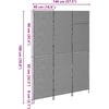 Kambario pertvara Juoda 146 x 180 cm poliratanas