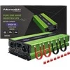 QOLTEC 51945 grynos sinusinės bangos keitiklis, monolitas / akumuliatoriaus įkroviklis / UPS / 6000 W / 3000 W / 12 V iki 230 V / LCD