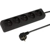 Blow PR-570P 5 lizdų maitinimo prailginimo kabelis su įžeminimu 5 m juodas 3x1.5 mm