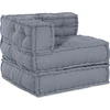 Modulinė sofa 2 vnt. Audinys Pilka 140 x 70 x 56 cm