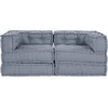 Modulinė sofa 2 pcs Pilka 140 x 70 x 56 cm audinys