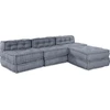 Modulinė sofa Audinys Pilka 210 x 140 x 56 cm