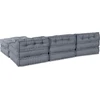 Modulinė sofa Audinys Pilka 210 x 140 x 56 cm