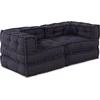 Modulinė sofa 2 vnt. Audinys Antracito 140 x 70 x 56 cm