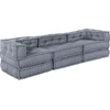 Modulinė sofa 3 pcs Pilka audinys