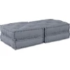 Modulinė sofa 2 pcs Pilka 140 x 70 x 36 cm audinys