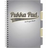 Pukka Project Book Pilkas A4/100 grotelės pilka (3 vnt.)