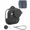 Puluz Silikoninis dėklas, skirtas „Insta360 Go Ultra“ + objektyvo dangtelis ir dirželis / Pu786b / juodas