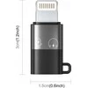 USB adapteris Puluz PU649B „Lightning“ – USB-C, juodas (SB8500)