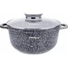 Puodas Puodas su dangčiu, plienas, pilkas marmuras, skersmuo 22 cm, 3,3 l, Klausberg